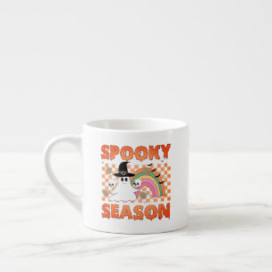 Taza De Espresso Vibraciones de Halloween de la Temporada Espeluzna