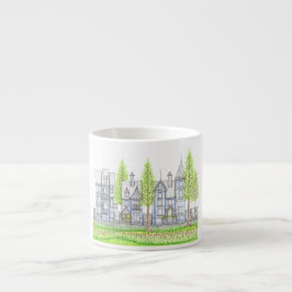 Taza de espresso victoriana de arquitectura