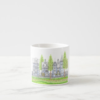 Taza de espresso victoriana de arquitectura