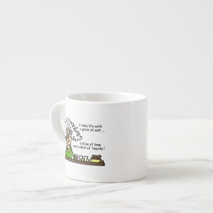Taza De Espresso Vida y humor tequila