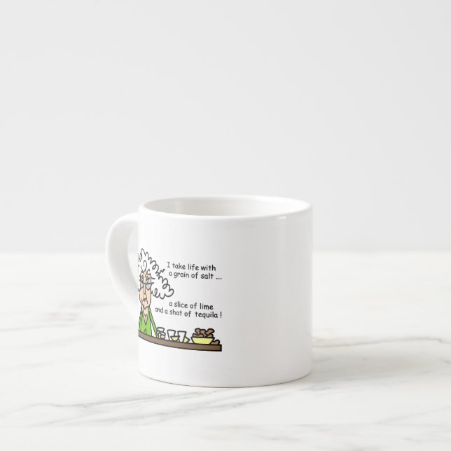 Taza De Espresso Vida y humor tequila (Izquierda)