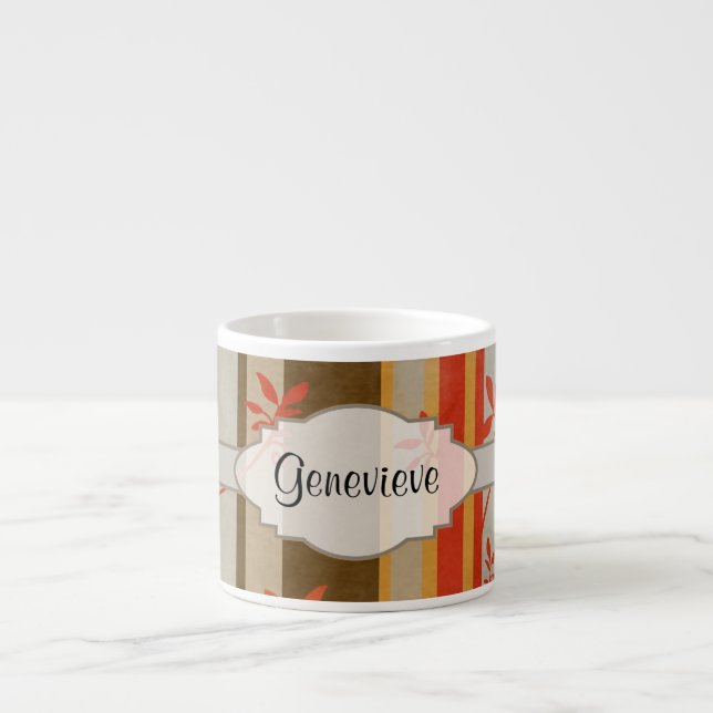 Taza De Espresso Vides y rayas del otoño (Frente)