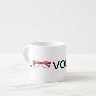 TAZA DE ESPRESSO VIDRIOS DEL ROJO DEL CAFÉ EXPRESS DE IL VOLOVER
