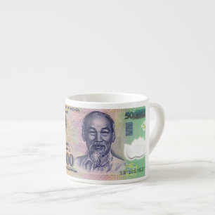 Taza De Espresso Vietnam 500.000 Billetes Espresso Mug