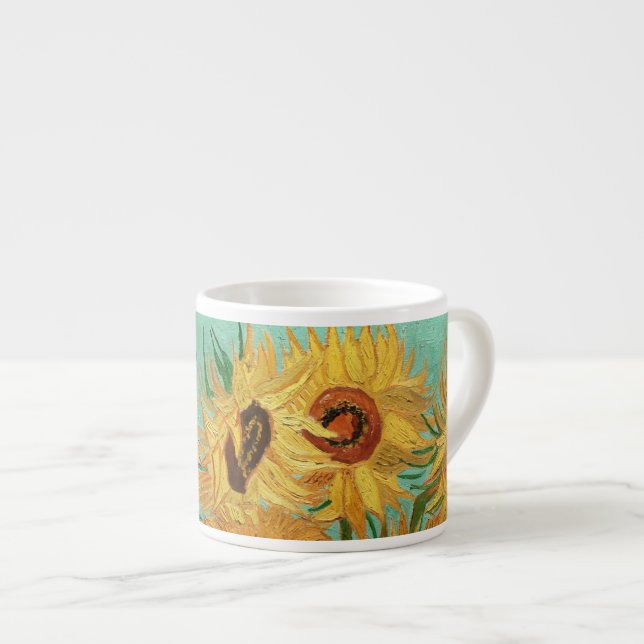 Taza De Espresso Vincent Van Gogh Doce Sunflowers In A Vase (Derecha)