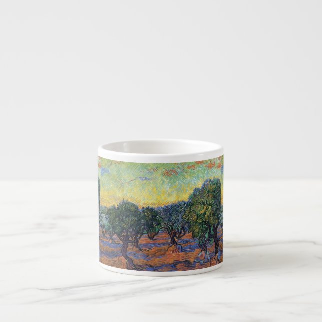 Taza De Espresso Vincent Van Gogh Olive Grove Impresionsionism Art (Frente)