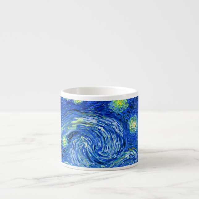 Taza De Espresso vincent van gogh starry night (Frente)