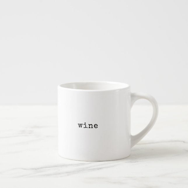Taza De Espresso Vino de desayuno divertido minimalista (Derecha)