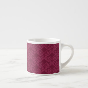 Taza De Espresso Vino pálido Damask Bows