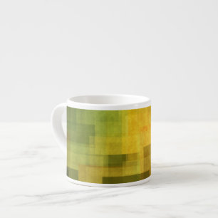 Taza De Espresso vintage 2 geométricos abstractos coloridos del