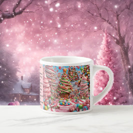 Taza De Espresso Visiones de ciruelas azucareras agregan Navidades