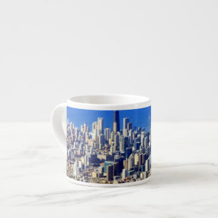 Taza De Espresso Vista aérea de Chicago céntrica con el lago