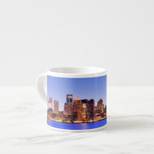 Taza De Espresso Vista del distrito financiero de Boston céntrica