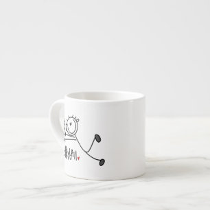 Taza De Espresso Voleibol de Figura de Palo Masculino Básico