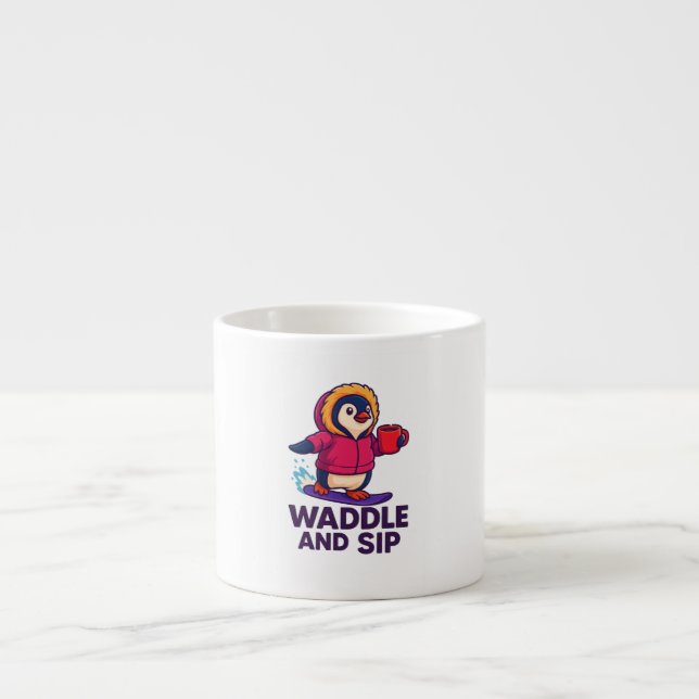 Taza De Espresso Waddle and Sip   (Frente)