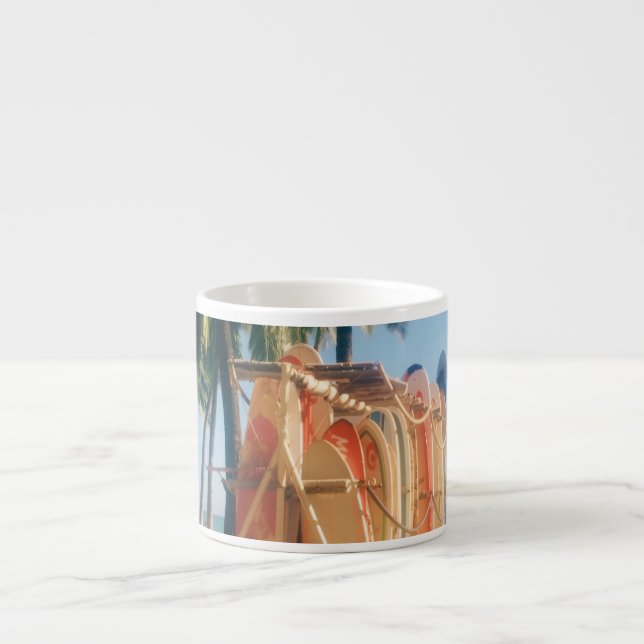 Taza De Espresso Waikiki Beach Surfboards  (Frente)