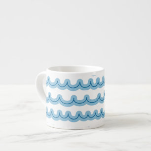 Taza De Espresso Whimsical Ocean Waves