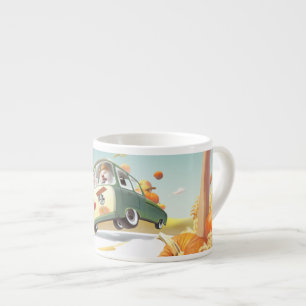 Taza De Espresso Whimsical Pumpkin Ride