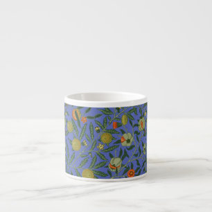 Taza De Espresso William Morris Papel de fondo azul granate