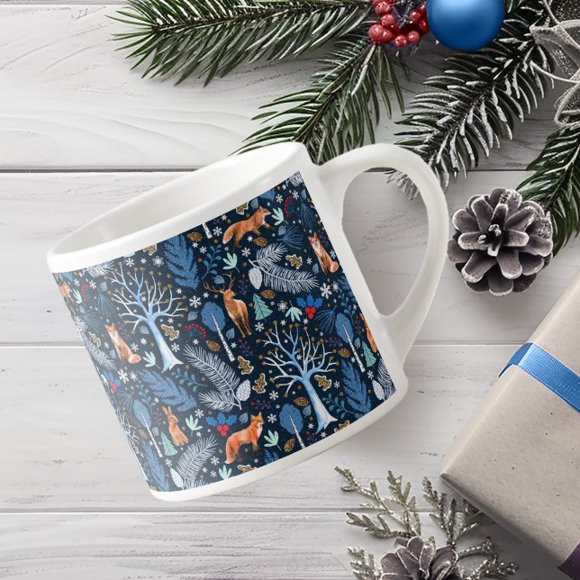 Taza De Espresso Winter Woodland Blue/Gold ID785 (Subido por el creador)