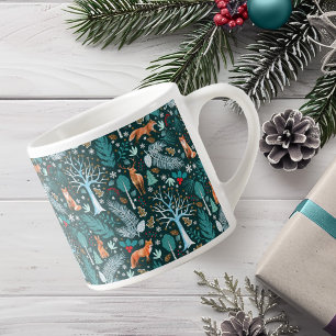 Taza De Espresso Winter Woodland Verde azulado/Gold ID785