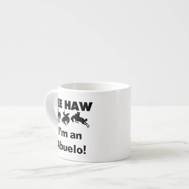 Taza De Espresso Yee Haw soy un Abuelo camisetas y regalos (Izquierda)