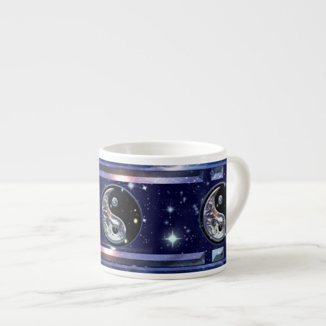 Taza De Espresso Yin Yang Cósmico (Derecha)