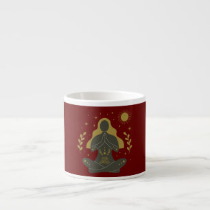 Taza De Espresso Yoga de meditación lunar