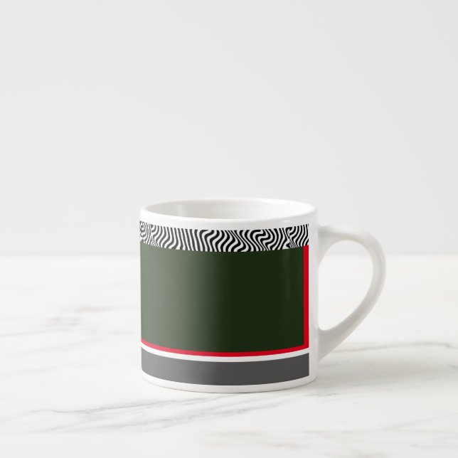 Taza De Espresso Zebra Trim Forest Green (Derecha)