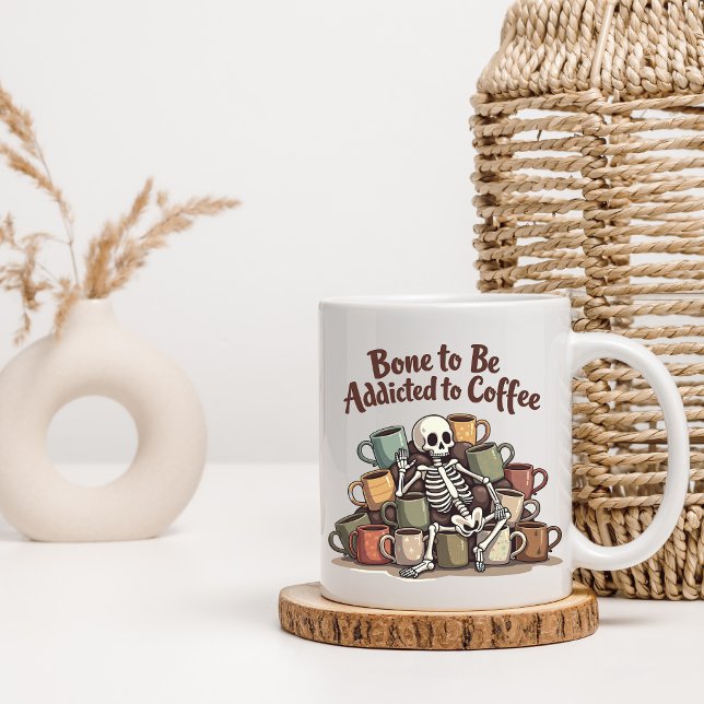 Taza de Esqueleto de Adicción al Café (Subido por el creador)