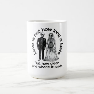 Taza de Esqueleto de Amor Eterno - Café de Pareja