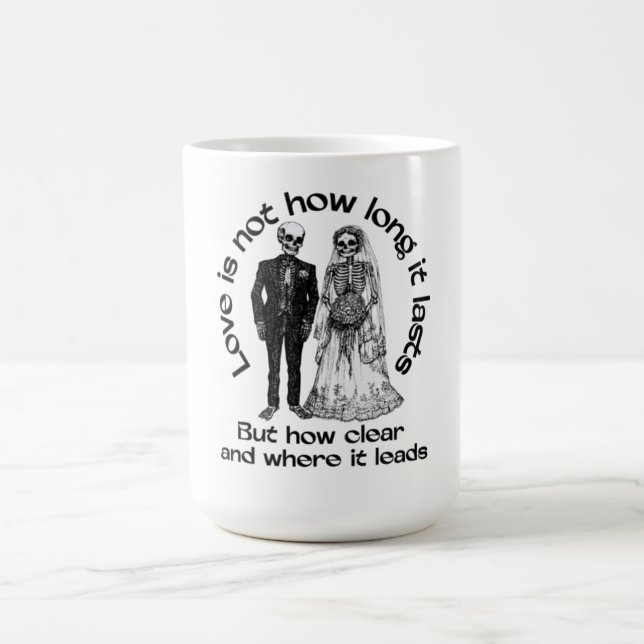 Taza de Esqueleto de Amor Eterno - Café de Pareja  (Centro)