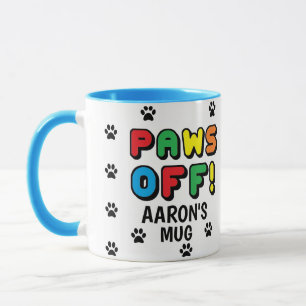 Taza de estampado de huellas de patas ¡Patas fuera