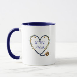 Taza de estetoscopio de corazón personalizada