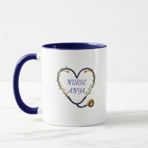 Taza de estetoscopio de corazón personalizada