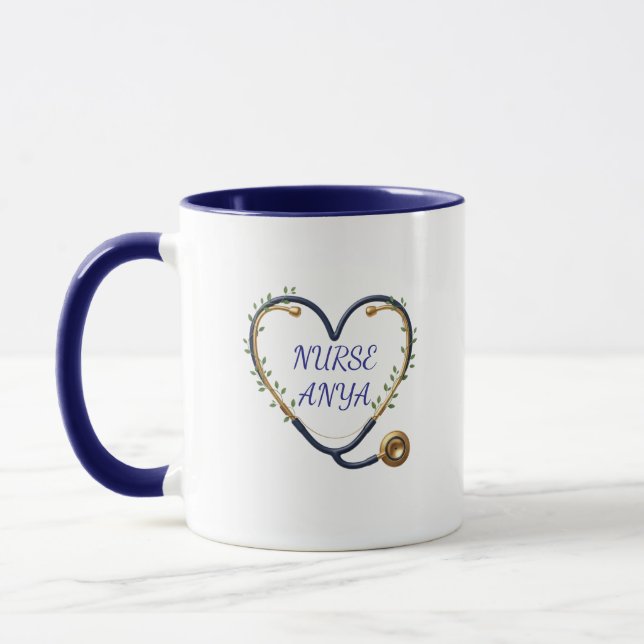 Taza de estetoscopio de corazón personalizada (Izquierda)