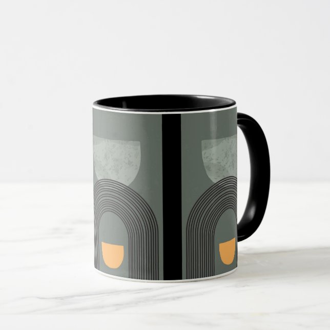 TAZA DE ESTILO ART DÉCO GRIS (Anverso derecho)
