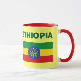 Taza de Ethiopiav- Y de la bandera de código