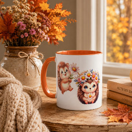 Taza de expreso de erizo romántico lindo – Pareja
