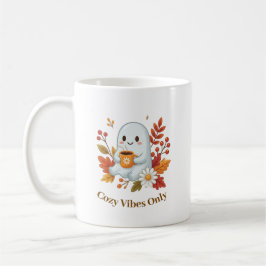 Taza de fantasma lindo bebiendo café - Solo vibrac