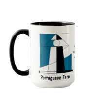 Taza de faro portugués moderno – Arte de Farol Cof