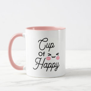 Taza de Feliz Tímido Moderno Bonito Chic 