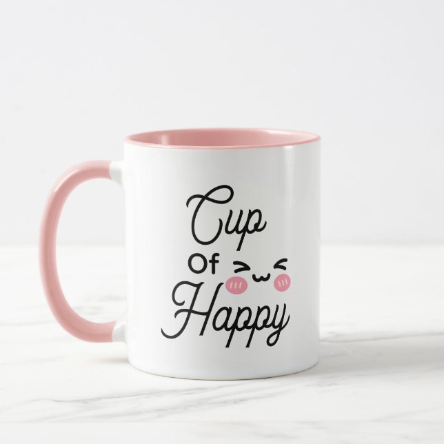 Taza de Feliz Tímido Moderno Bonito Chic  (Izquierda)