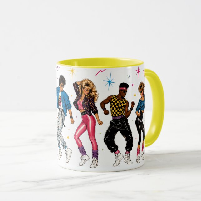 Taza de fiesta de baile de los 80 (Anverso derecho)