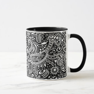 Taza de "Fira", blanca en negro