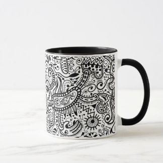 Taza de "Fira", negra en blanco
