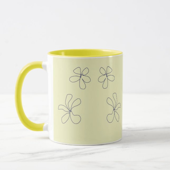 taza de flor amarilla (Izquierda)
