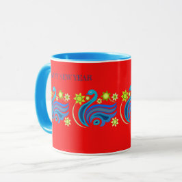 TAZA DE FLOR CREATIVA PÁJARO PARA REGALO AÑO NUEVO