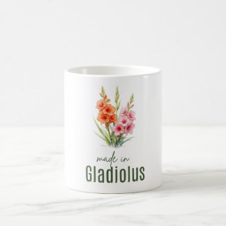 Taza de flor de gladiolo de agosto | Taza de café