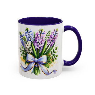 Taza de Flor de Jacinto Regalo de Taza de Ramo de